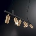Lampa wisząca DYNAMITE SP6 OTTONE SATINATO mosiądz 244648 Ideal lux