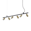 Lampa wisząca DYNAMITE SP6 OTTONE SATINATO mosiądz 244648 Ideal lux