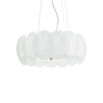 Lampa wisząca OVALINO SP8 biała 090481 Ideal lux