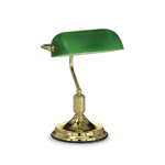 Lampka biurkowa LAWYER TL1 zielona/mosiądz 013657 Ideal lux