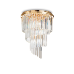 Lampa sufitowa CARLTON PL12 złota 213507 Ideal lux