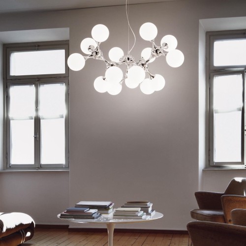 Lampa wisząca NODI SP15 BIANCO biały/chrom 082073 Ideal lux