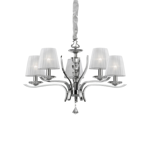 Lampa wisząca PEGASO SP5 BIANCO biała 066448 Ideal lux