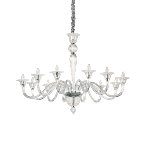 Lampa wisząca BRIGITTA SP12 TRANSPARENTE transparentny 199375 Ideal lux