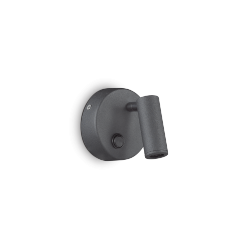 Kinkiet PAGE AP ROUND NERO czarny 142579 Ideal lux