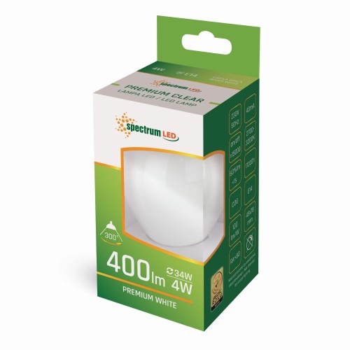 ŻARÓWKA LED KULKA 4W 2700K E27 WOJ+14074 SPECTRUMLED