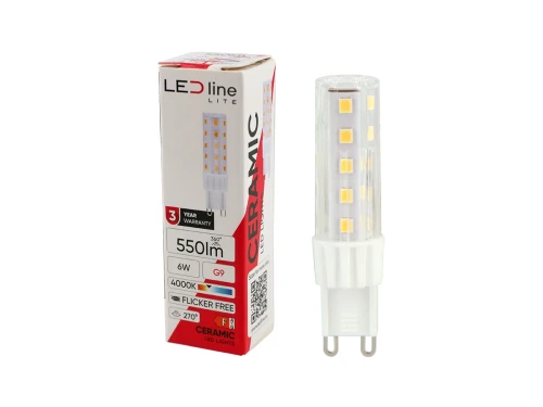 Żarówka LED G9 220-240V 6W biała neutralna 4000K LED Line