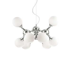 Lampa wisząca NODI SP9 BIANCO biały/chrom 082059 Ideal lux