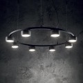 Lampa wisząca MINOR ROUND SP8 czarna 235547 Ideal lux
