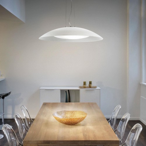 Lampa wisząca LENA SP3 D64 BIANCO biała 035727 Ideal lux