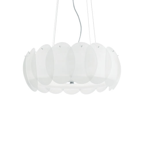 Lampa wisząca OVALINO SP8 biała 090481 Ideal lux