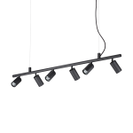 Lampa wisząca DYNAMITE SP6 NERO czarna 231396 Ideal lux