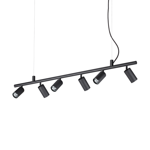 Lampa wisząca DYNAMITE SP6 NERO czarna 231396 Ideal lux