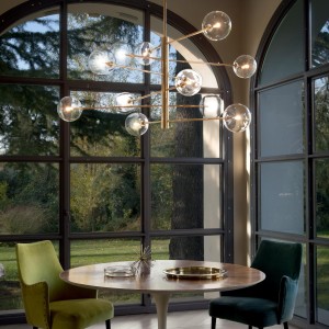 Lampa wisząca EQUINOXE SP12 OTTONE ANTICO mosiądz 200125 Ideal lux