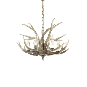 Lampa wisząca CHALET SP6 115498 kolor drewna Ideal lux