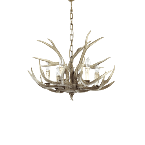 Lampa wisząca CHALET SP6 115498 kolor drewna Ideal lux