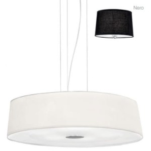 Lampa wisząca HILTON SP6 ROUND NERO czarna 164724 Ideal lux