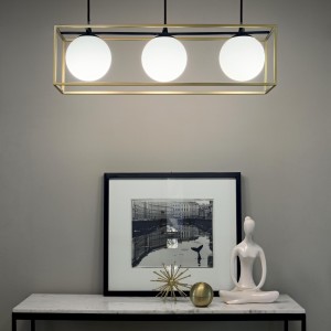 Lampa wisząca LINGOTTO SP3 antyczny mosiądz 198125 Ideal lux