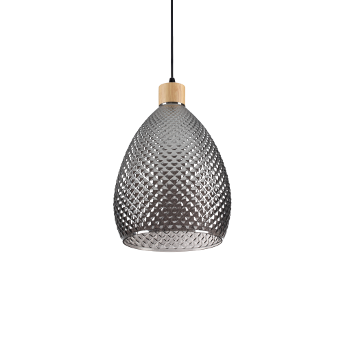 Lampa wisząca BERGEN-1 SP1 przydymiony szary 238746 Ideal lux