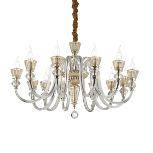 Lampa wisząca STRAUSS SP12 złota 140612 Ideal lux