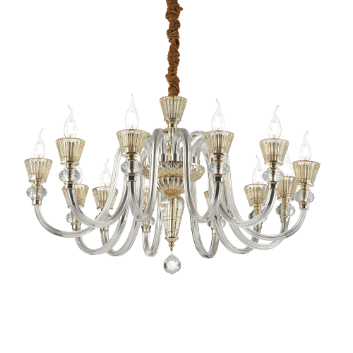 Lampa wisząca STRAUSS SP12 złota 140612 Ideal lux