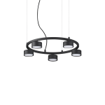 Lampa wisząca MINOR ROUND SP5 czarna 235516 Ideal lux