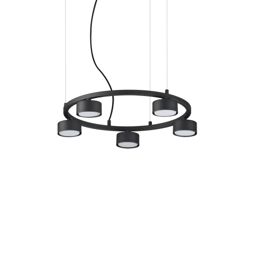 Lampa wisząca MINOR ROUND SP5 czarna 235516 Ideal lux