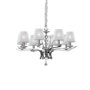 Lampa wisząca PEGASO SP8 BIANCO biała 059242 Ideal lux