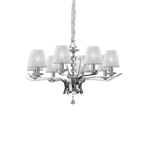 Lampa wisząca PEGASO SP8 BIANCO biała 059242 Ideal lux