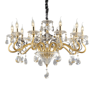 Lampa wisząca NEGRESCO SP10 ORO złota 087771 Ideal lux