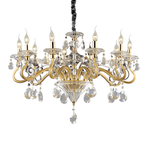 Lampa wisząca NEGRESCO SP10 ORO złota 087771 Ideal lux