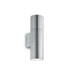 Kinkiet zewnętrzny GUN AP2 SMALL ALLUMINIO srrebrny 033013 Ideal lux