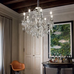 Lampa wisząca GIOCONDA SP8 ARGENTO srebrna 044934 Ideal lux