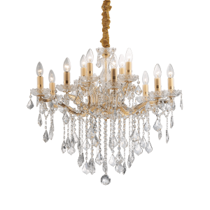 Lampa wisząca FLORIAN SP12 ORO złota 035611 Ideal lux