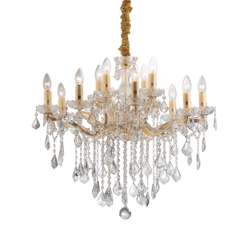 Lampa wisząca FLORIAN SP12 ORO złota 035611 Ideal lux