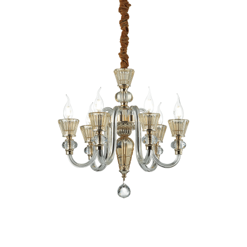 Lampa wisząca STRAUSS SP6 złota 140605 Ideal lux