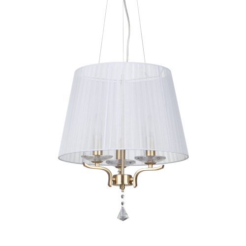Lampa wisząca PEGASO SP3 OTTONE SATINATO satynowy mosiądz 197715 Ideal lux