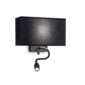 Kinkiet HOTEL AP2 ALL BLACK czarny 215709 Ideal lux