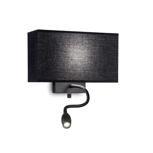 Kinkiet HOTEL AP2 ALL BLACK czarny 215709 Ideal lux