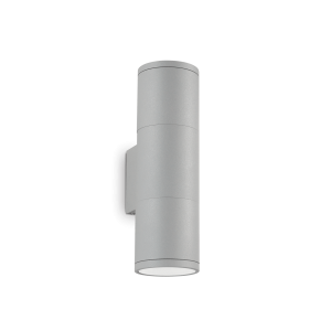 Kinkiet zewnętrzny GUN AP2 SMALL GRIGIO szary 163628 Ideal lux