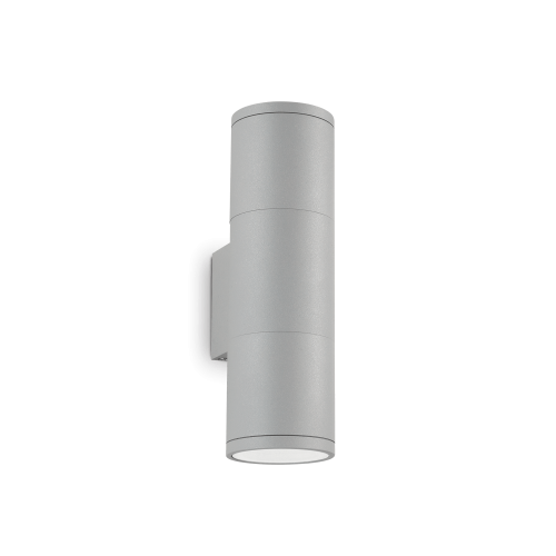 Kinkiet zewnętrzny GUN AP2 SMALL GRIGIO szary 163628 Ideal lux