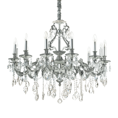 Lampa wisząca GIOCONDA SP12 ARGENTO srebrna 164953 Ideal lux