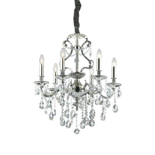 Lampa wisząca GIOCONDA SP6 ARGENTO srebrna 044927 Ideal lux