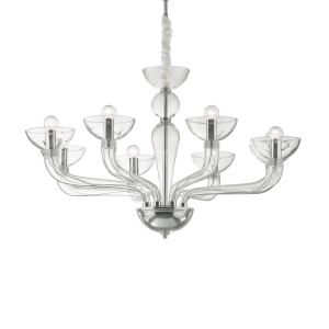 Lampa wisząca CASANOVA SP8 TRANSPARENTE transparentny 044255 Ideal lux
