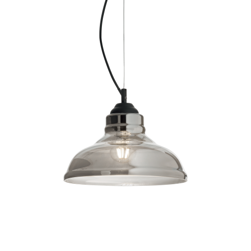 Lampa wisząca BISTRO' SP1 PLATE FUME' przydymione szkło 112343 Ideal lux