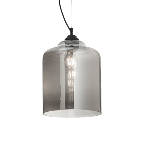 Lampa wisząca BISTRO' SP1 SQUARE FUME' przydymione szkło 112312 Ideal lux