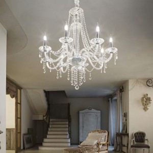 Lampa wisząca AMADEUS SP8 transparentna 168777 Ideal lux
