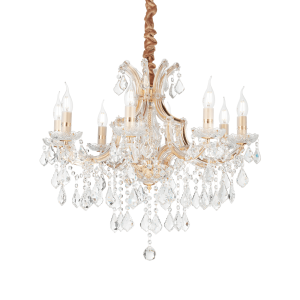 Lampa wisząca NAPOLEON SP8 ORO złota 167398 Ideal lux