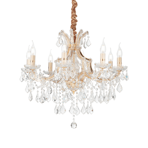 Lampa wisząca NAPOLEON SP8 ORO złota 167398 Ideal lux