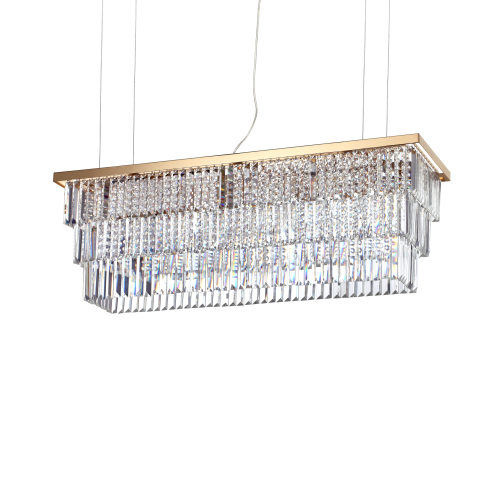 Lampa wisząca MARTINEZ SP8 ORO złota 213583 Ideal lux